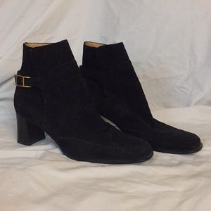 Hermes black suede ankle boots